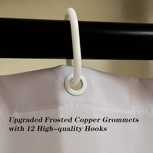 Miniatura 6 de Ofat Home Juego de cortinas de ducha de dibujos animados para niños con ganchos, bonitos accesorios de baño de oso polar, no necesita forro,