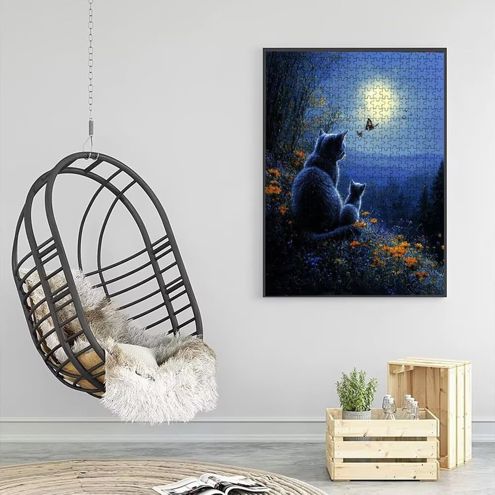 Puzzle dla dorosłych, 5000 elementów, 5000 elementów, kot, niebieskie niebo, puzzle, imponujące klasyczne puzzle, wymagające gry rodzinne, do dekoracji domu i prezentów DX0YL2-639