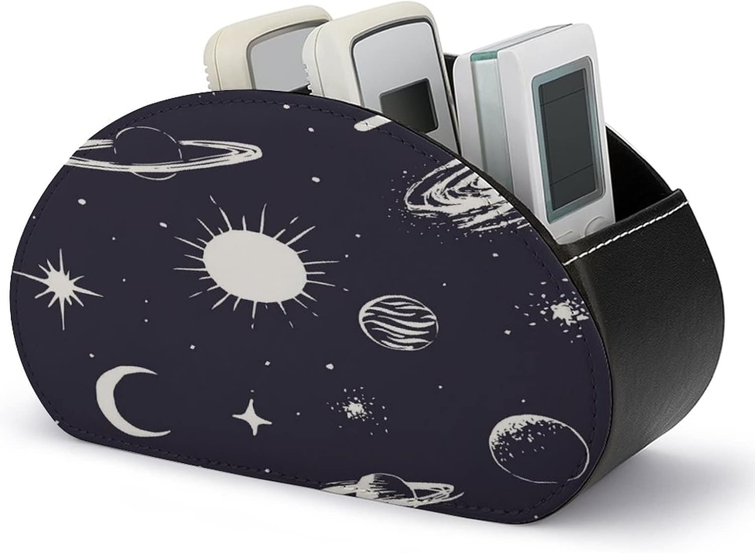 リモコン収納ボックス リモコンラック 宇宙柄 多機能収納ボックス 整理ラック リモコンラック収納ボックス スマートフォン収納 小物入れ 卓上 リモコン収納 リモコン ペン立て 卓上収納ケース Cafe Du Jardin Com