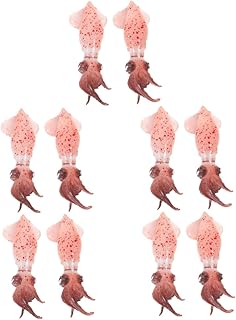 TOYANDONA 10 Peças Simulação De Lula Fingir Brincar De Brinquedo De Comida Adereços De Fotografia De Comida Simulação De Comida Realista Simulação De Comida Peixe Carne Artificial Modelo De