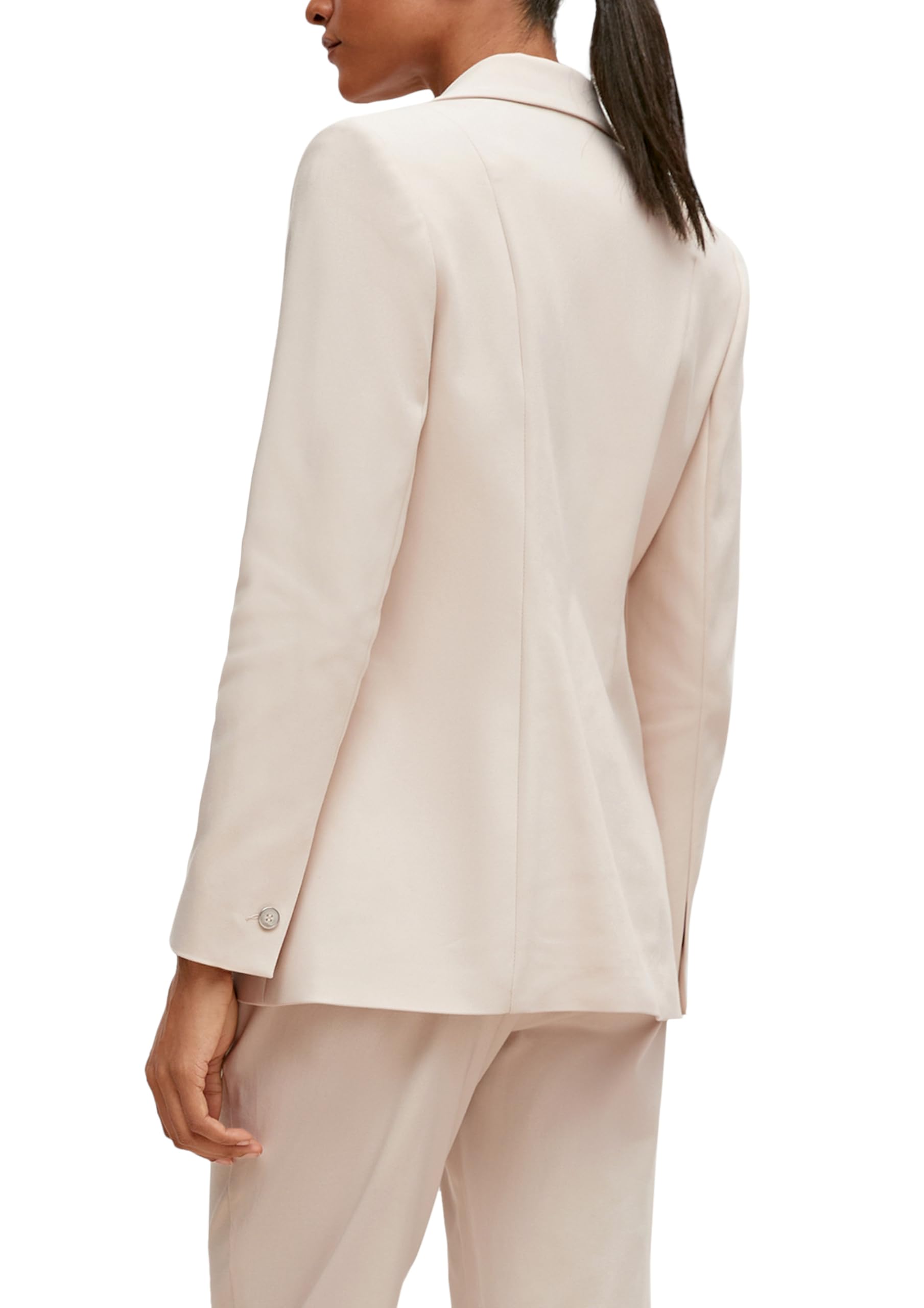 Comma Taillierter Blazer aus Baumwollmix
