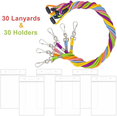 Miniatura 2 de 24 cordones brillantes con soportes para tarjetas de identificación, cordón de seguridad de liberación rápida para niños, cordón para pasillos de