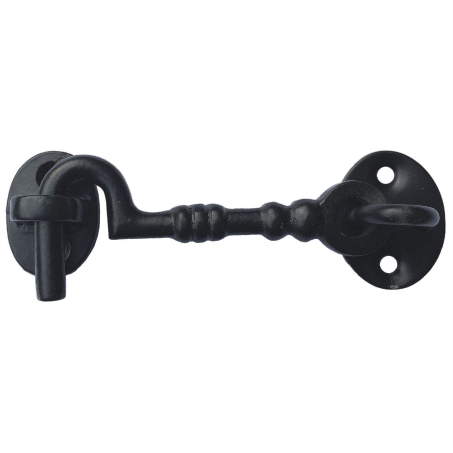 Linx Black Linx® Cabin Hook Twisted 100Mm (4 Inch), Antique Pack Of 1