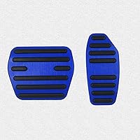 Vista 48 de Cubiertas de pedal de acelerador de gas de aleación de aluminio, accesorios interiores antideslizantes sin perforación, pedal de freno Pastillas