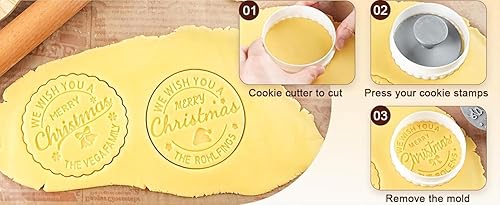 Miniatura 4 de 2023 Custom Christmas Cookie Stamp Set - Personalize Your Name with 3D Printing Great for holiday baking and gift giving