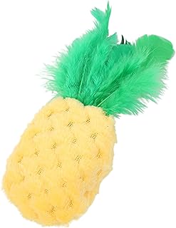 Pineapple Shape Cat Chew Toy - Cat Catnip Molar Toys Teeth Cleaning Toy Pet Bite Resistant Pet Supplies,Fun Toy for Cat Exercise Interactive Toys Cat Plush Playing Toy for Cat Kitten Pet Yellow