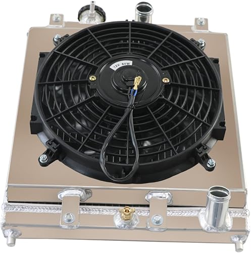 Miniatura 4 de Radiador compatible con Honda Civic 92-00, 93-97 Civic del Sol, Acura Integra 94-01 - Radiador de aluminio completo de 2 filas y kit de relé de