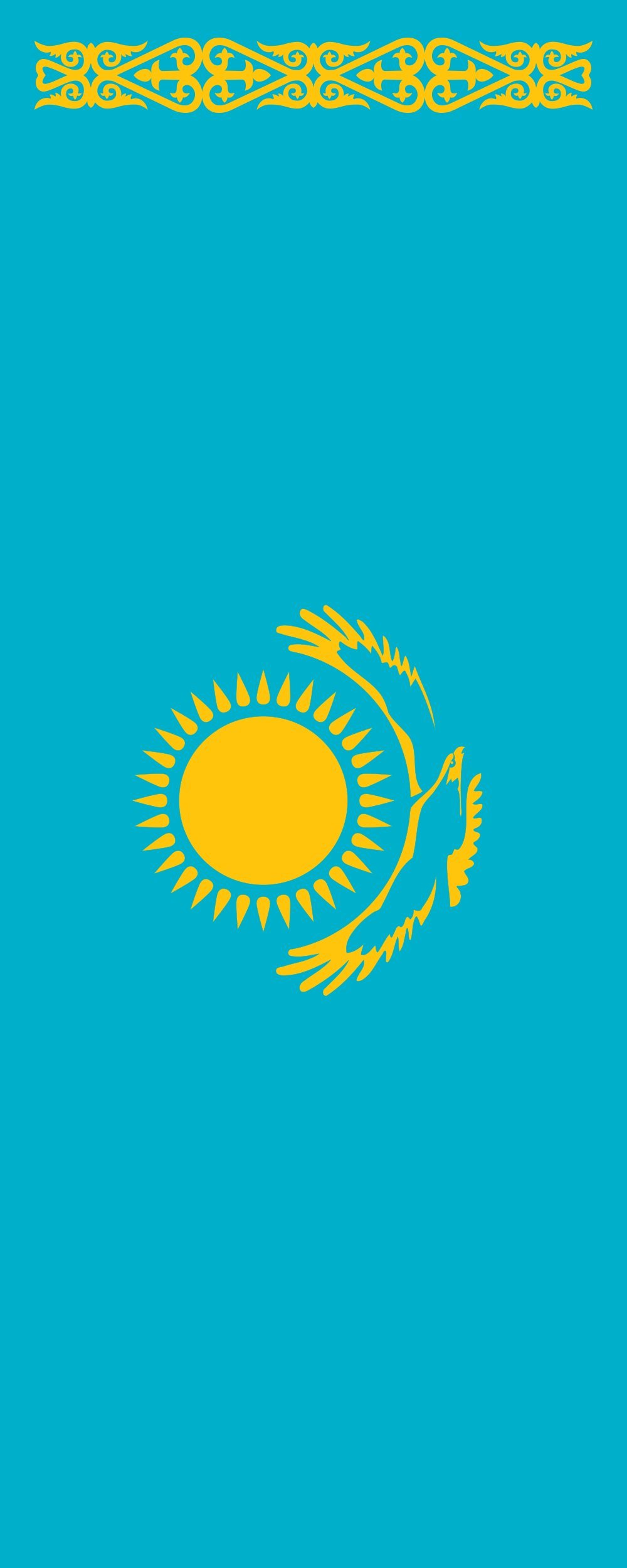 Drapeau Kazakhstan 300x120 cm idéal pour décorer vos événements culturels