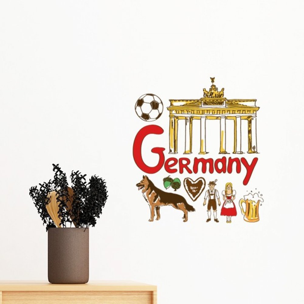 Décoration murale Allemagne vinyle amovible sticker géant salon 80cm