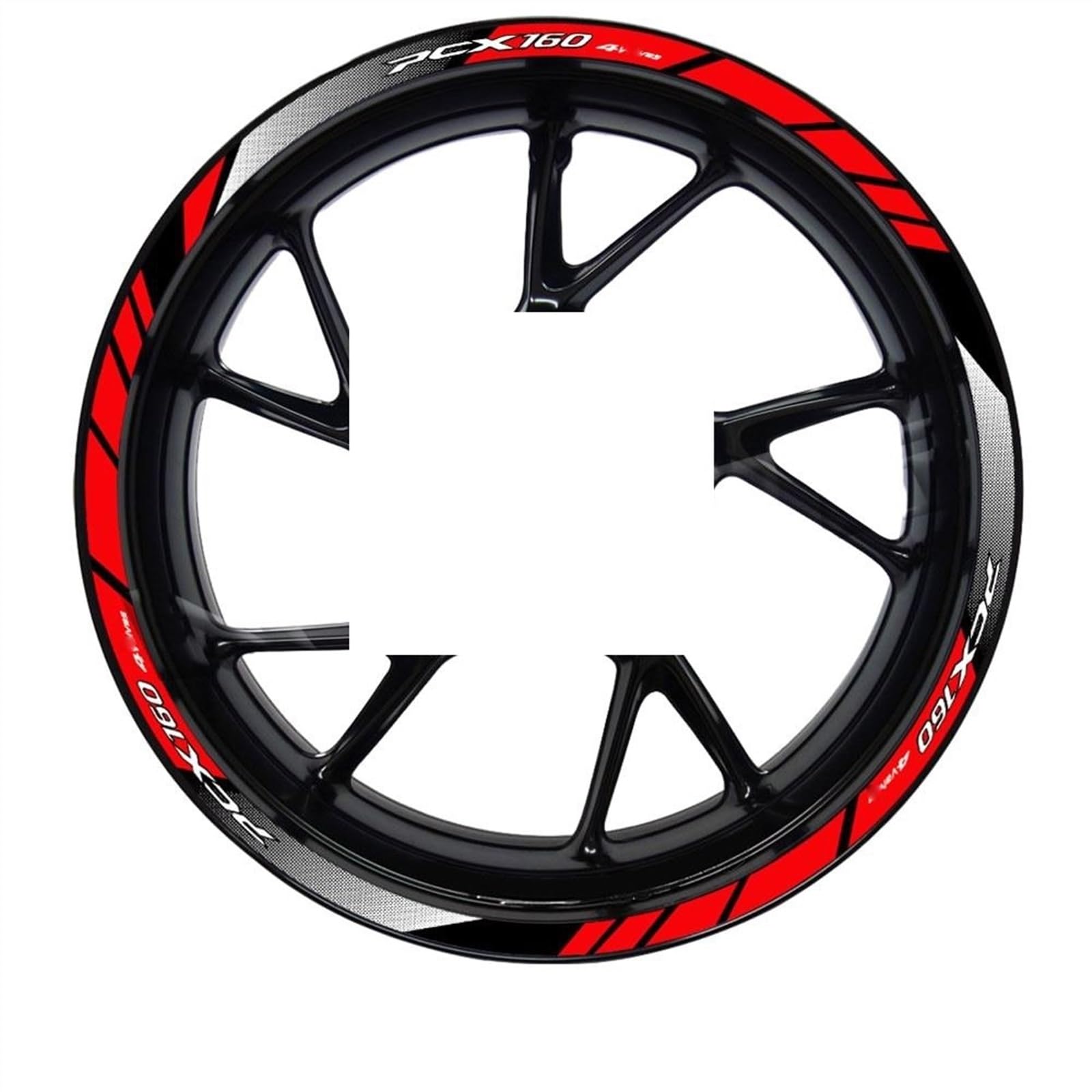 Applique for PCX 160 Pcx160 2023 Motorcycle Wheel Sticker Decal Reflective Rim Stripe Tape Waterproof(A1)