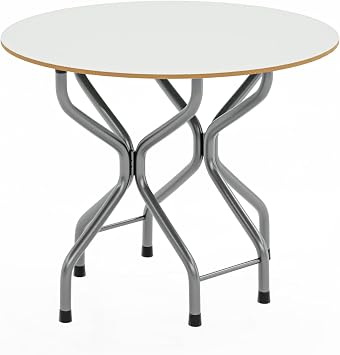 Kitchen Table Balcony Folding Table Round White 1077