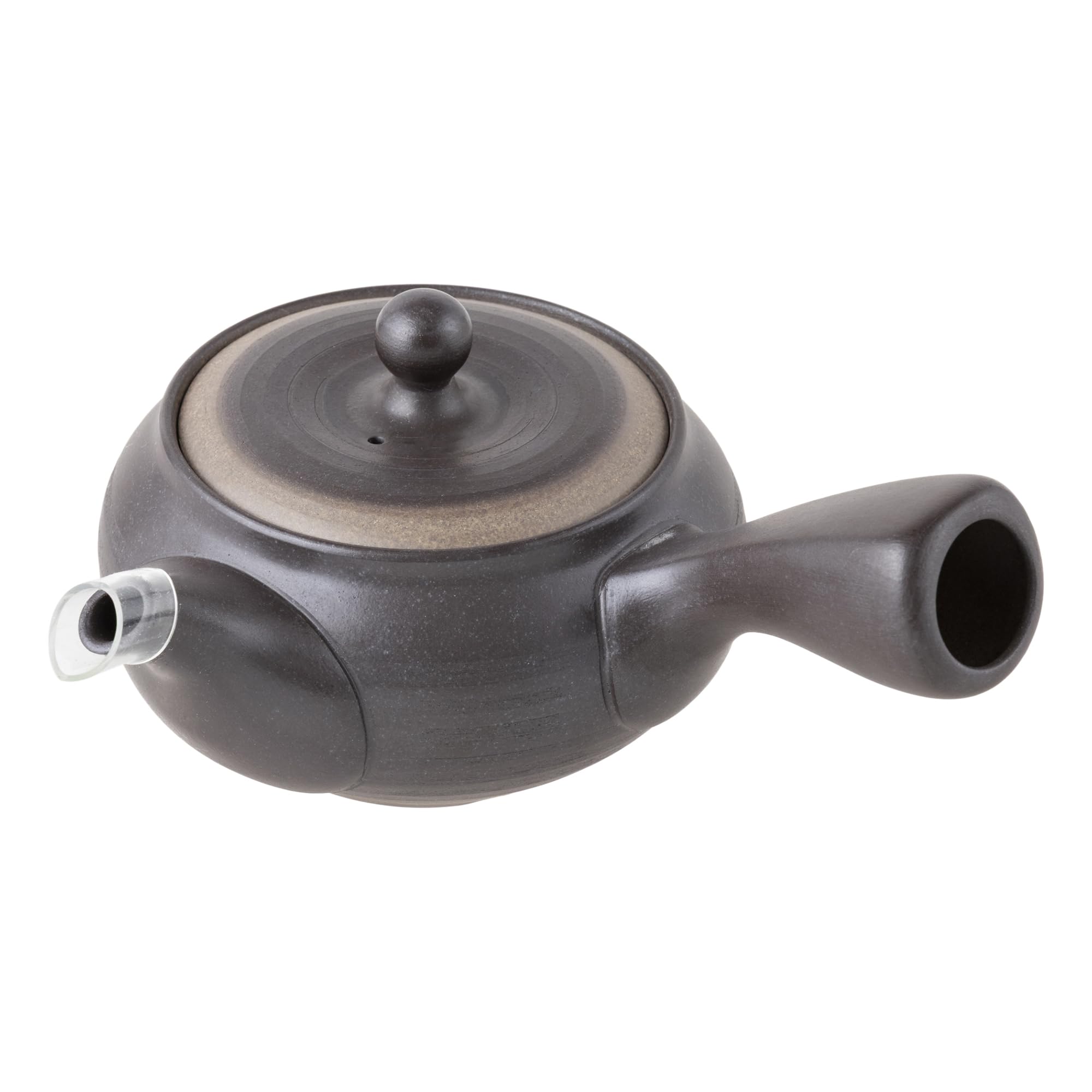 Tokoname Ware Teapot Morimasa Black Glazed 280ml (9.5 fl oz) Fine Mesh for Deep Steamed Tea, Roasted Tea, Brown Rice Tea, Made in Japan with Box tk024