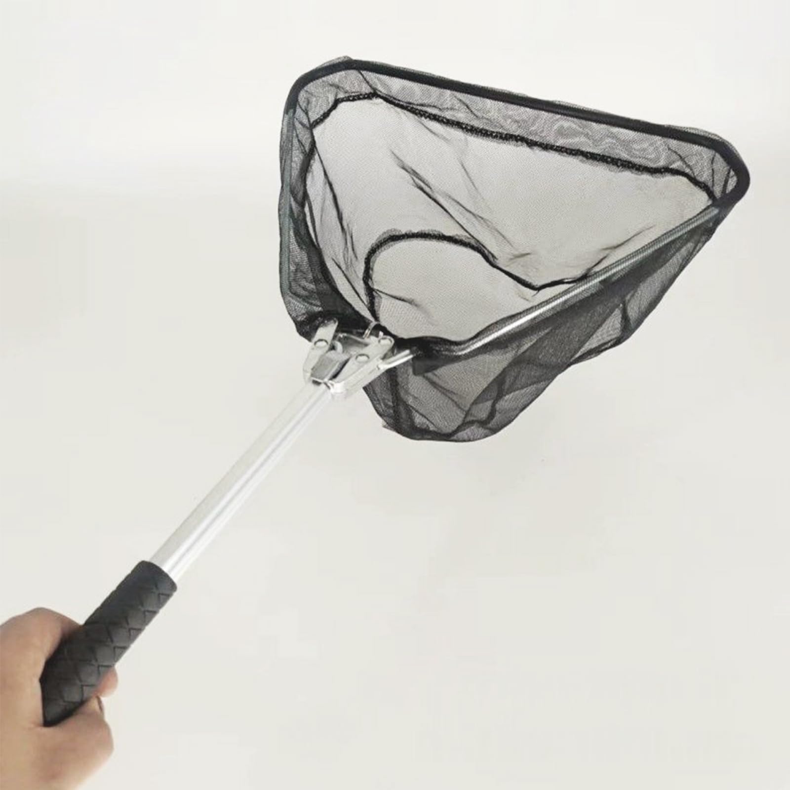 Épuisette de Pêche Pliable, Poignées Antidérapantes, Filet en Nylon, Portable, 30 x 30 cm, Profondeur 20 cm, pour Enfants et Adultes