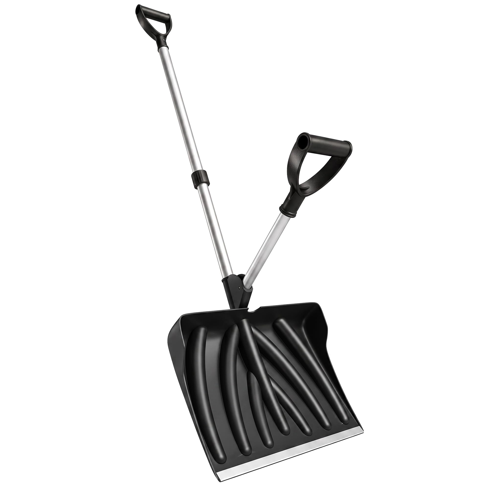 Outsunny Pala quitanieves Pesada 45cm Mango Auxiliar Negro