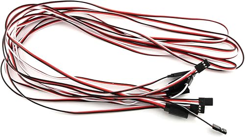 Miniatura 2 de E-outstanding Cable de extensión servo táctil, 5 unidades, 3.3 ft, 3 pines, cable de extensión multifunción, cable macho a hembra, conector de cable