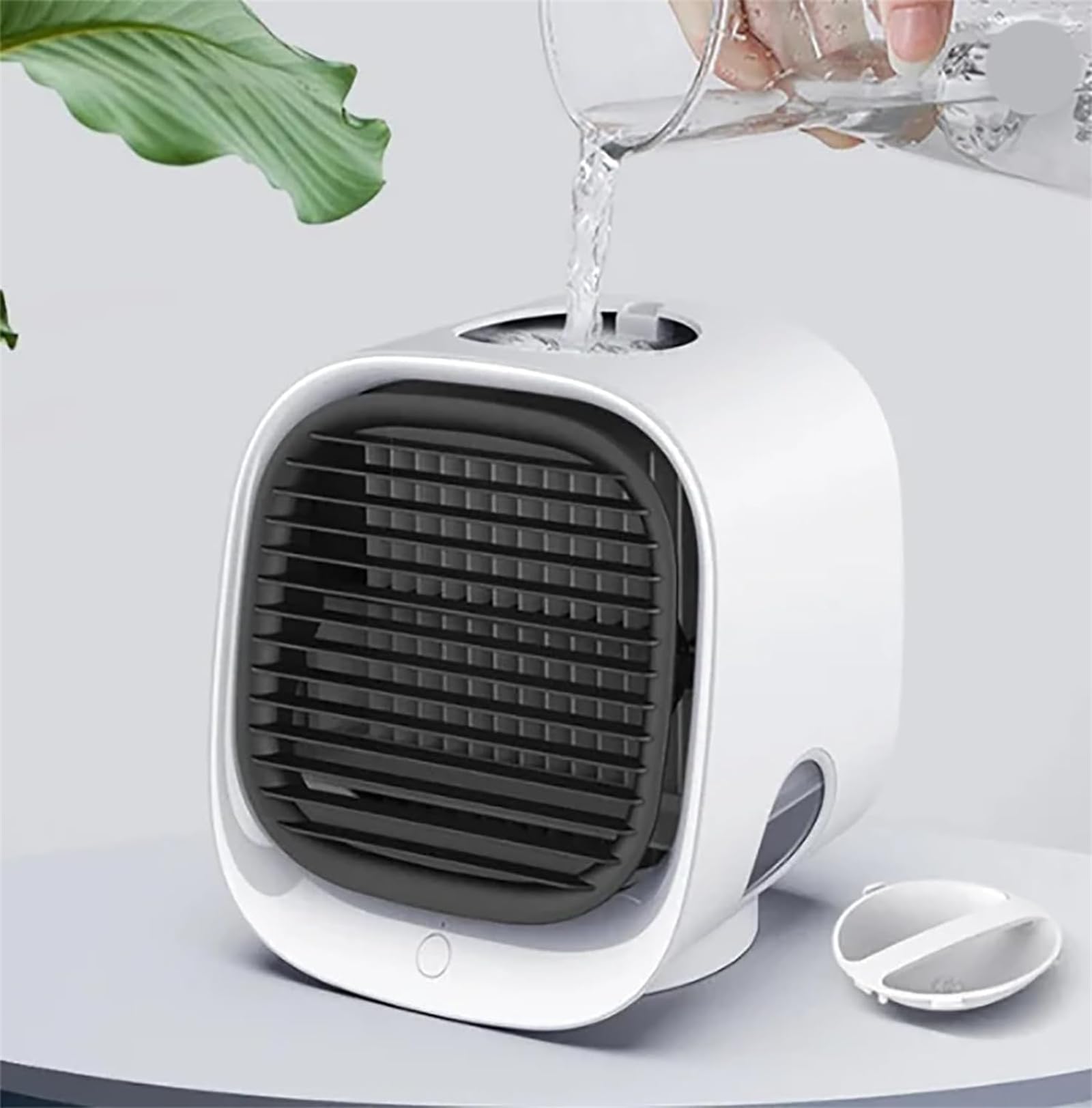 Oribreeze - Aire acondicionado, enfriador de aire Oribreeze, aire acondicionado portátil, enfriador de aire evaporativo para el hogar, oficina, dormitorio (blanco)