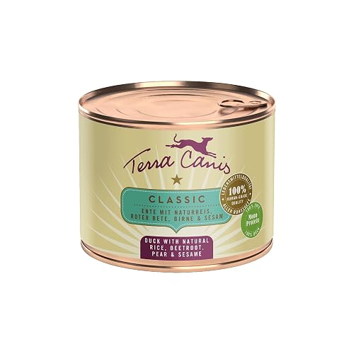 Terra Canis Pato con arroz Natural, Classic Comida húmeda para Perros, 200g