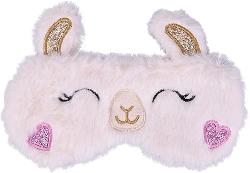 Linda máscara para dormir de alpaca, suave y esponjosa, con los ojos vendados, divertida máscara de sueño de animales, cubierta de ojos para niños,