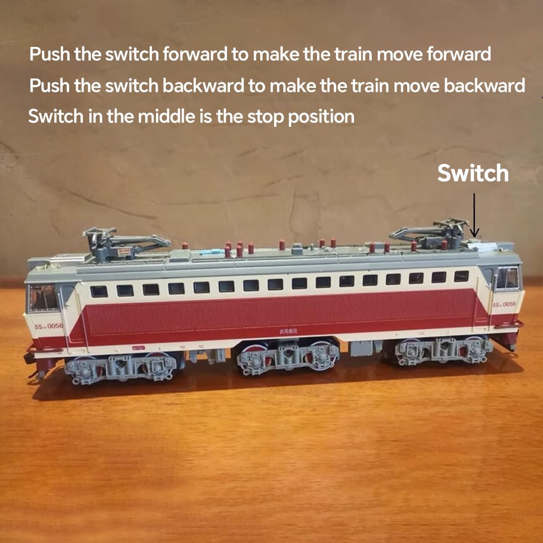Mini insieme elettrico del treno della lega di SS7C, modello ferroviario realistico della locomotiva del vapore con le carrozze del passeggero & la pista lunga