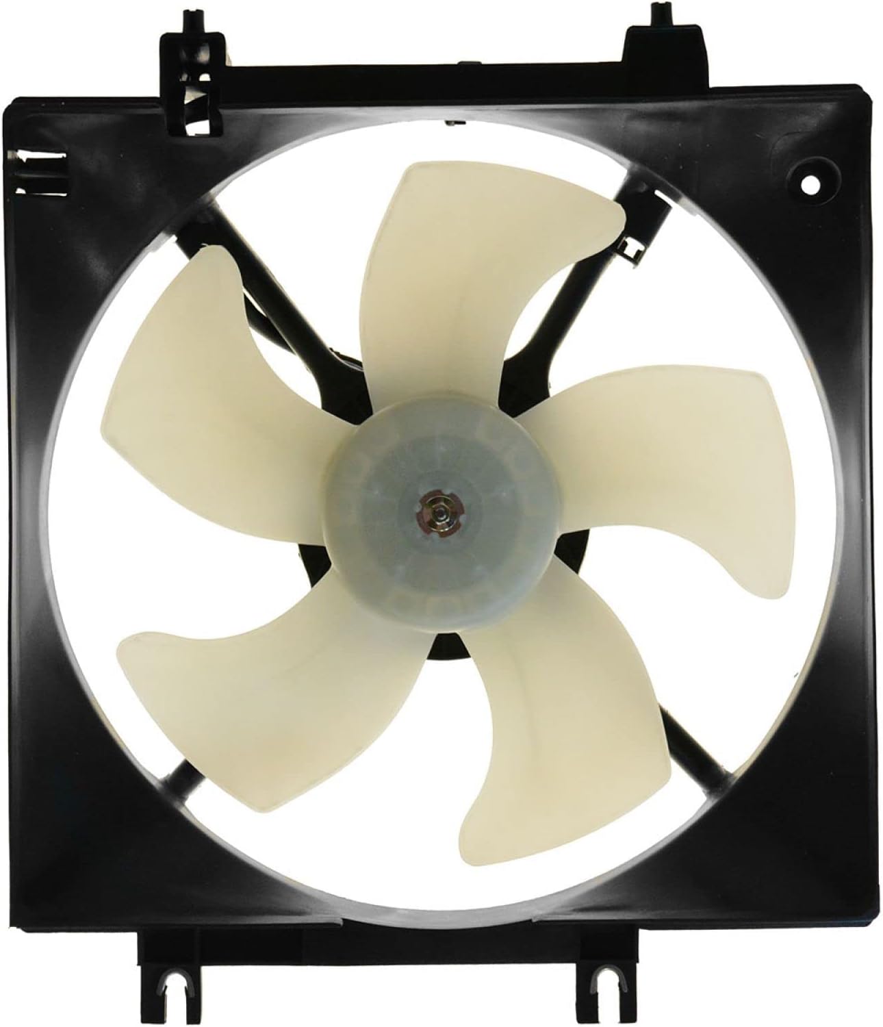 TRQ Right A/C Condenser Cooling Fan Assembly Passenger Side Compatible with 2005-2014 Subaru Legacy Outback SU3115116