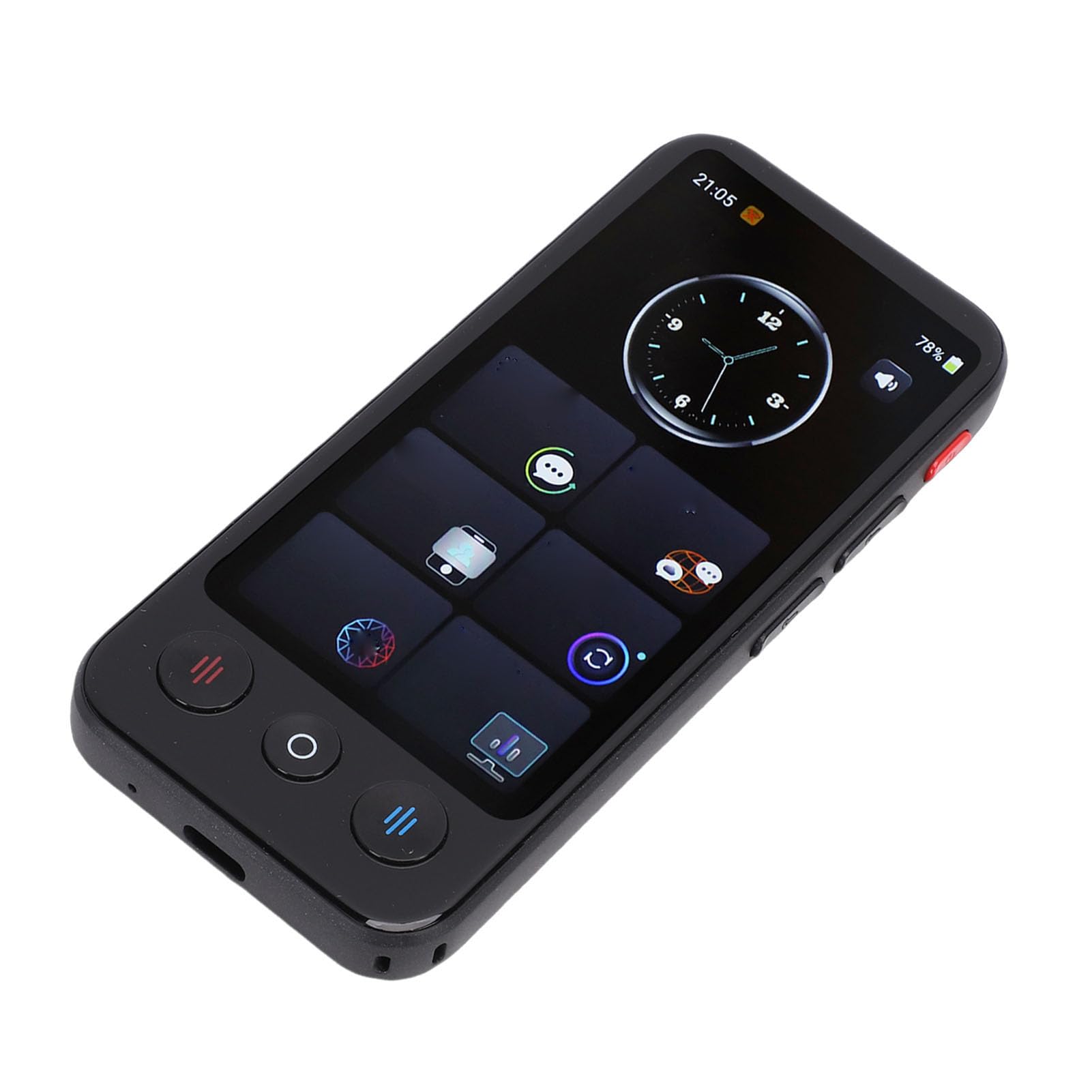 GOWENIC Sprachübersetzer-Gerät, Kompakt, Tragbar, Zweisprachig, Sprachtextübersetzer für Reisen, 5 MP Kamera, Metall, 1500 MAh