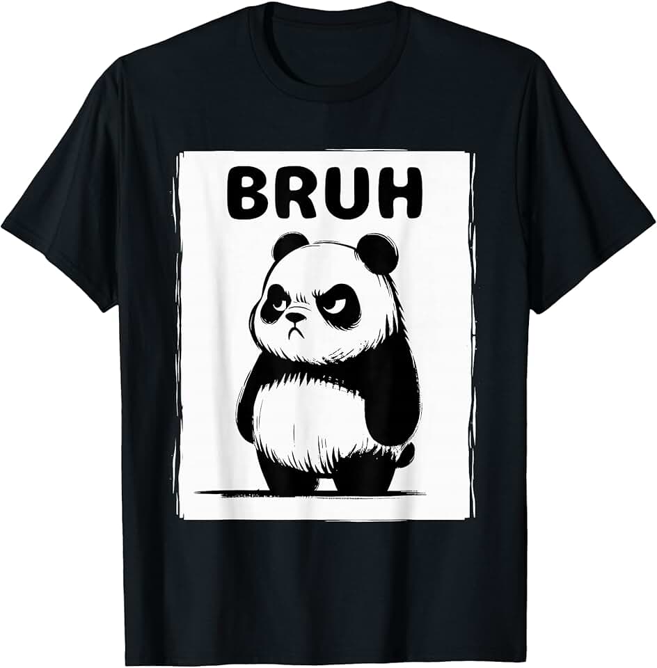Nerrrdy Cool Bruh Panda Men Women Kids Teens Funny Panda T-Shirt