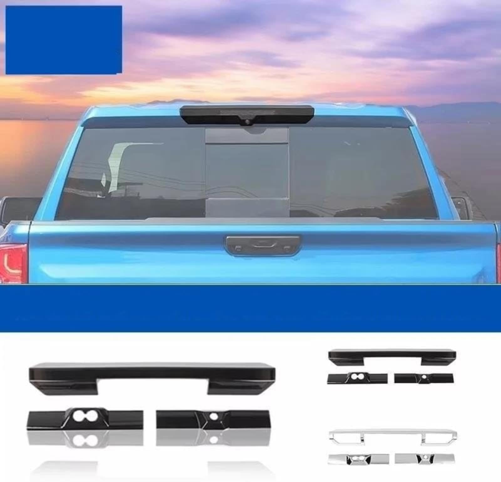 Osłona tylnego światła tylnego hamulca samochodu pokrywa dekoracyjna, dla Chevy, dla Silverado, dla Gmc, dla Sierra 2022-2024 up Covers Osłona tylnej lampy auta (Chrome)