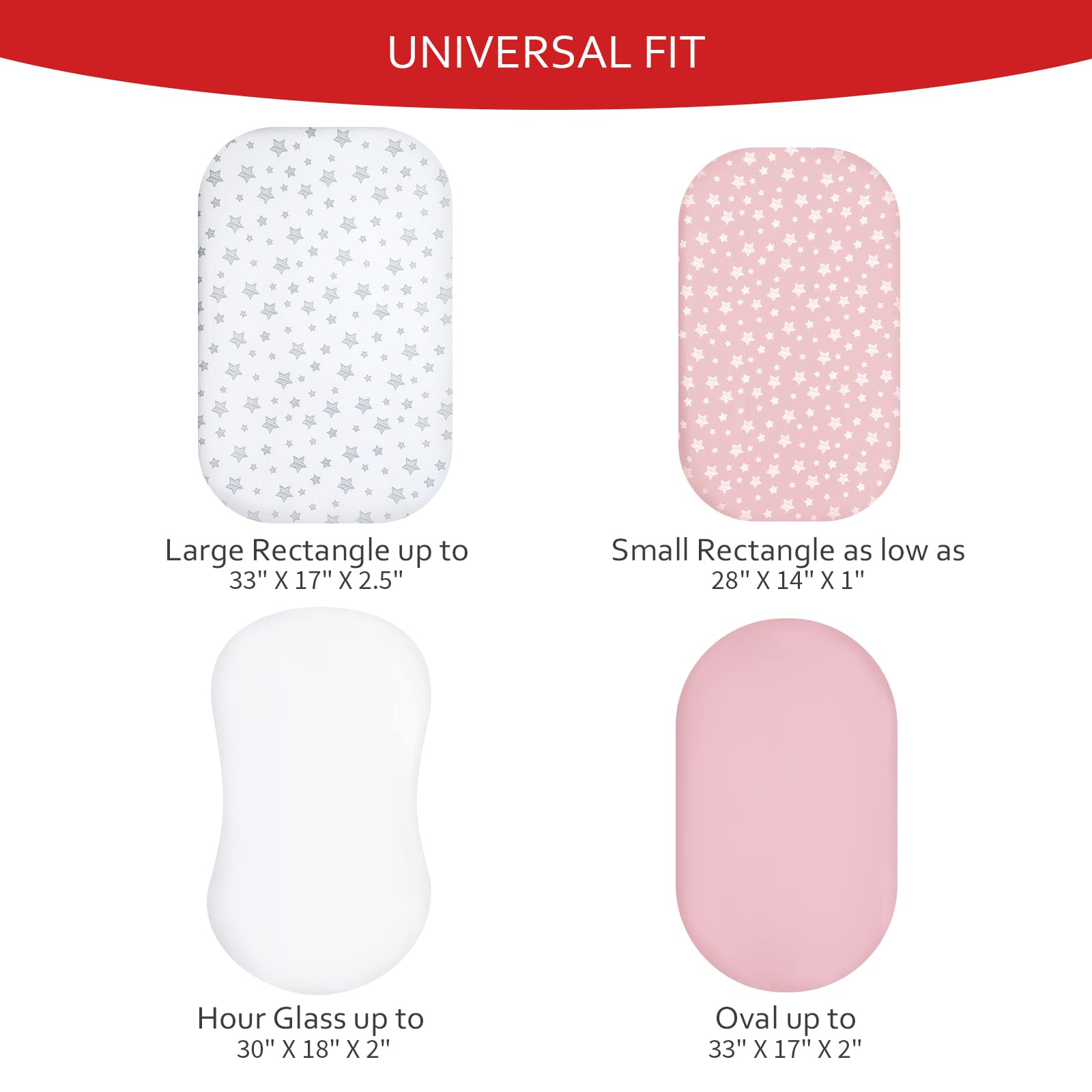 Draps De Berceau élastiques – Adaptables à Toutes Les Formes (82x41x8 Cm) – Sécurité Bébé