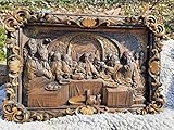 The Last Supper Orthodox Wood Carved Religious Icon Christian Gifts Wedding Anniversary gifts housew