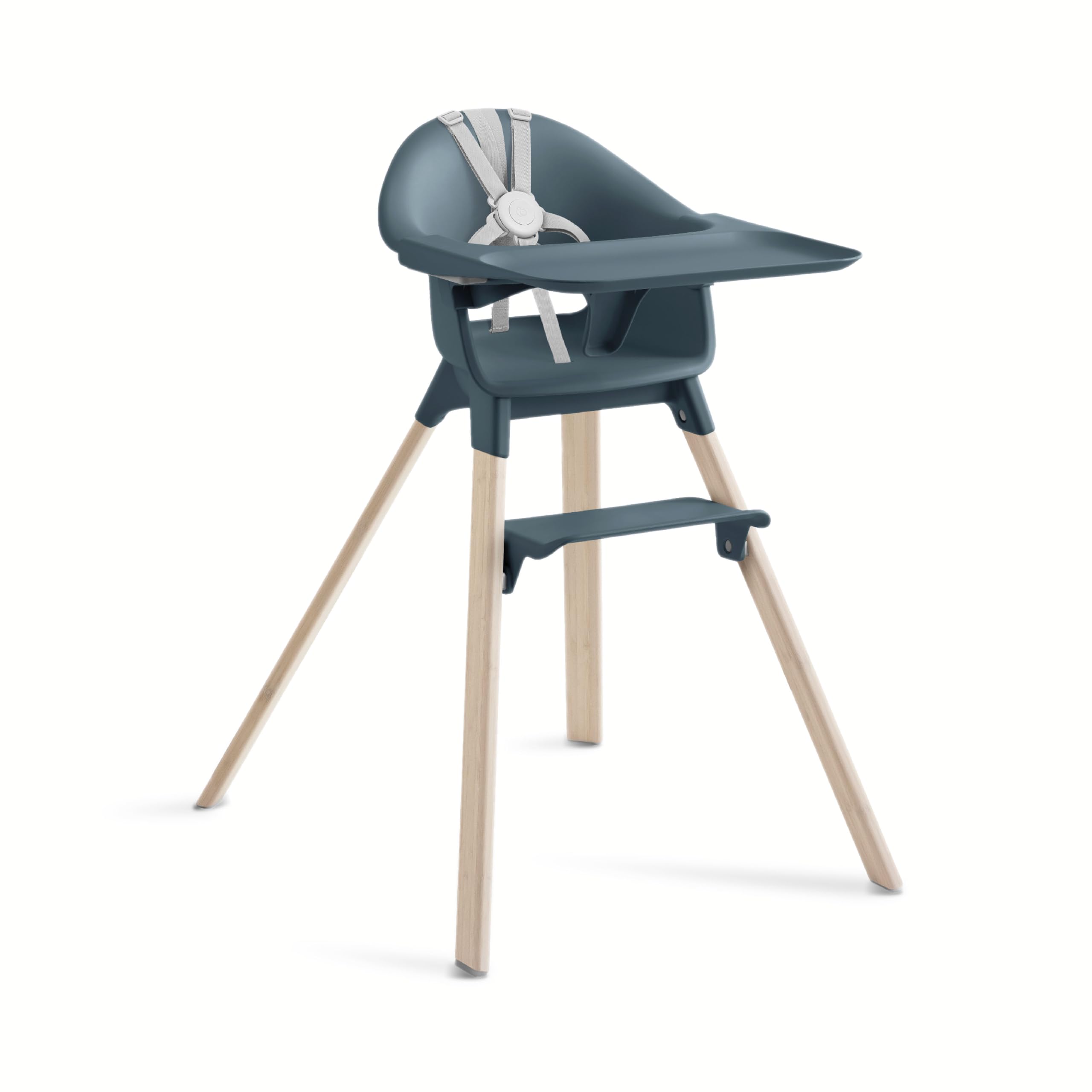 Stokke Clikk™ Seggiolone Pappa Evolutivo in Bambù, Blu Fiordo