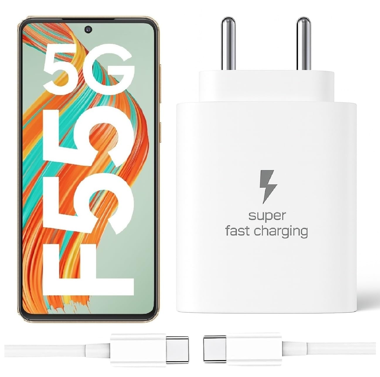 25W Type-C Charger with Cable Compatible with Samsung-Galaxy A54 5g | Super Fast Charger Adapter for S23/S24/S25/S21Fe/A14/M17/M06/M07/M05/F05/F15/F06/M36/A55/ F17/A16/M16/A56/A36/A35/A34/A26, White — Amazon image 23
