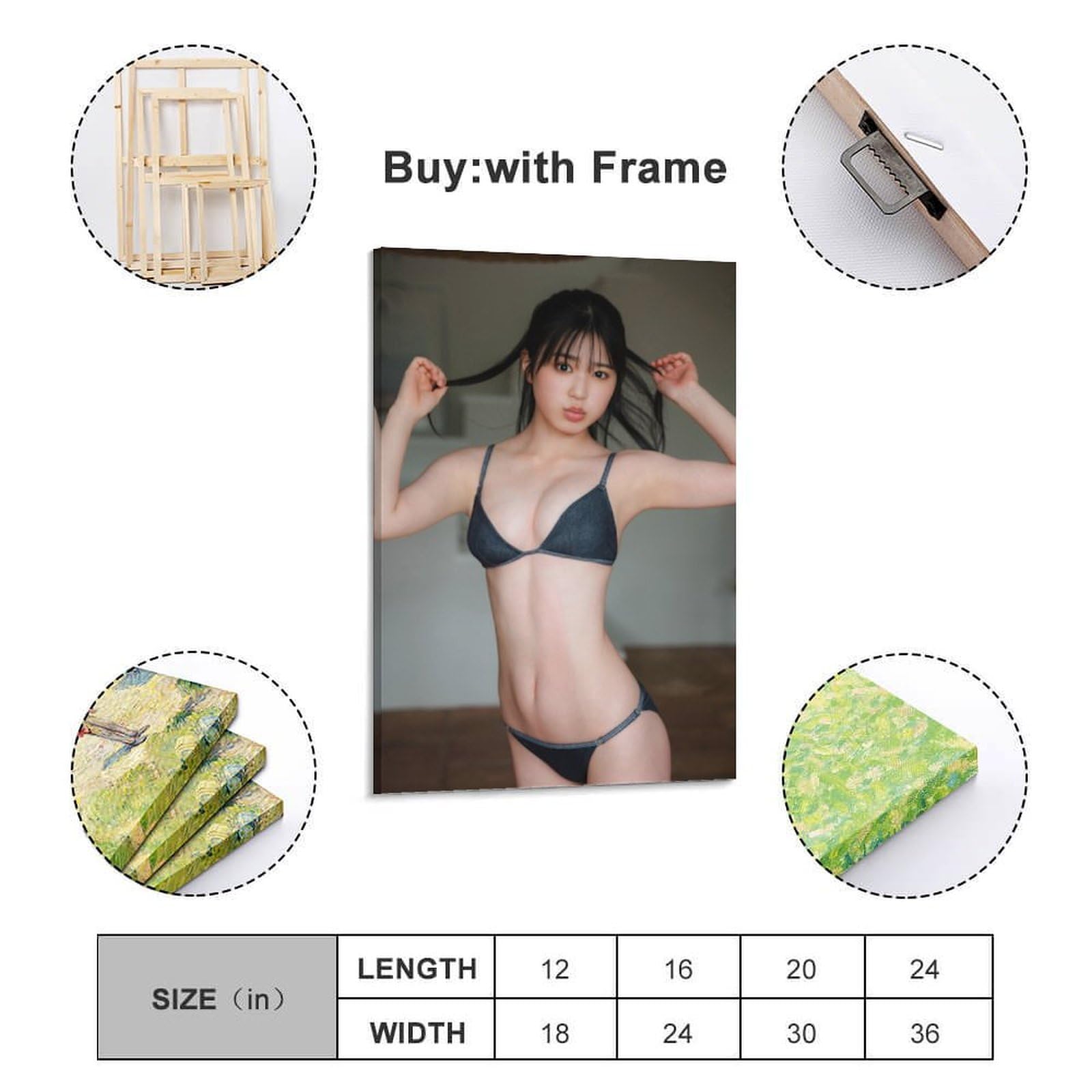 Amazon.co.jp: 矢野ななか写真フォトポスター117 キャンバスアート