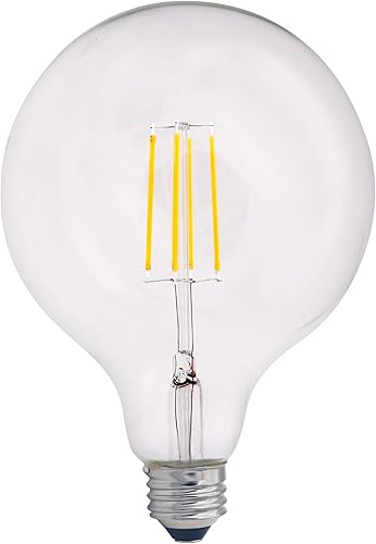 Bulbrite Paquete de (2) bombillas LED G40 medianas (E26) de 8.5 W, 800 lúmenes, 2700 K y 90 CRI