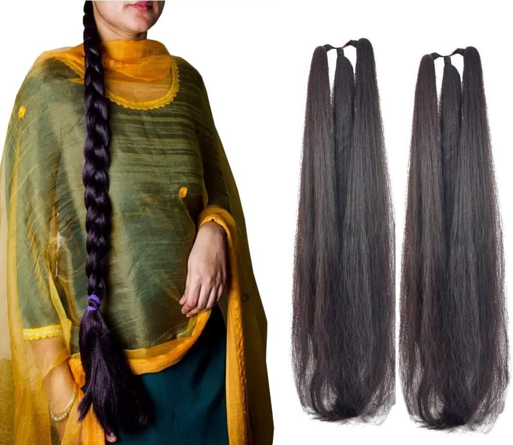 Pelo Traditional Punjabi Paranda Set Of 2 Parandi Ethnic Hair Accessories Braid Tassles Hair Extensions Braids for Women Traditional Hair Accessories Pack Of 1 (Parandi Set Of 2)