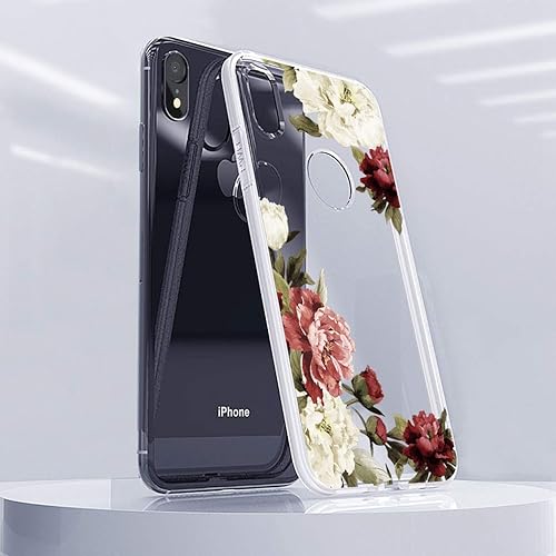 Miniatura 6 de Funda para iPhone XR 2018 para niñas y mujeres, delgada, a prueba de golpes, patrón transparente, suave, flexible, TPU trasero, funda protectora