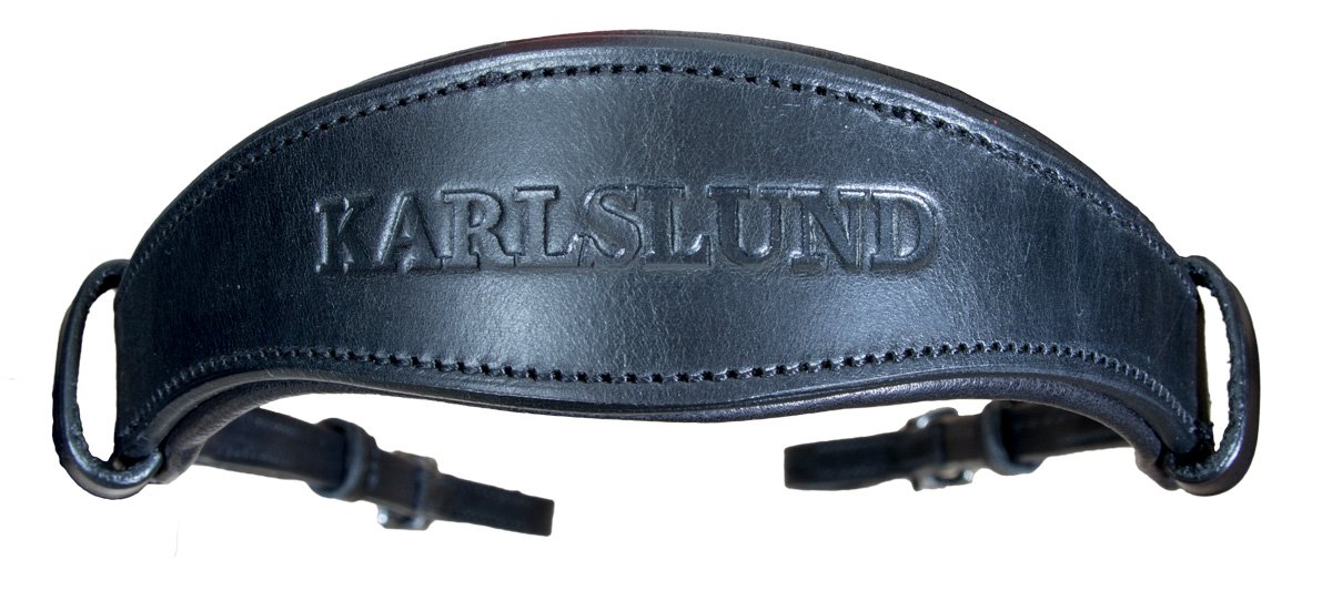 Karlslund Têtière anatomique, bande unique, chrome, noir