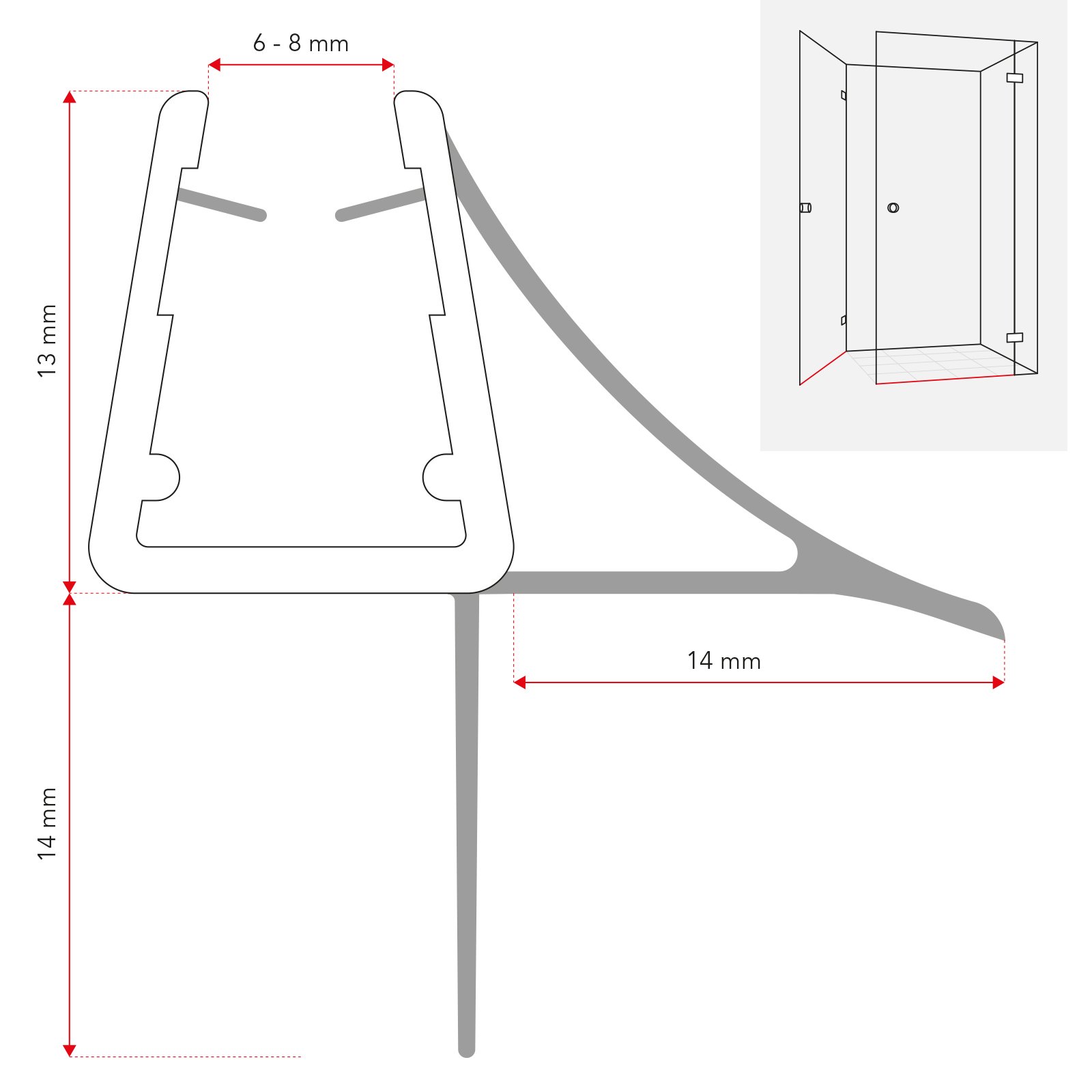 70 Cm M27 Duschdichtung – Ersatzdichtung Für 7/8 Mm Glasdicke, Schimmelresistent & UV-beständig