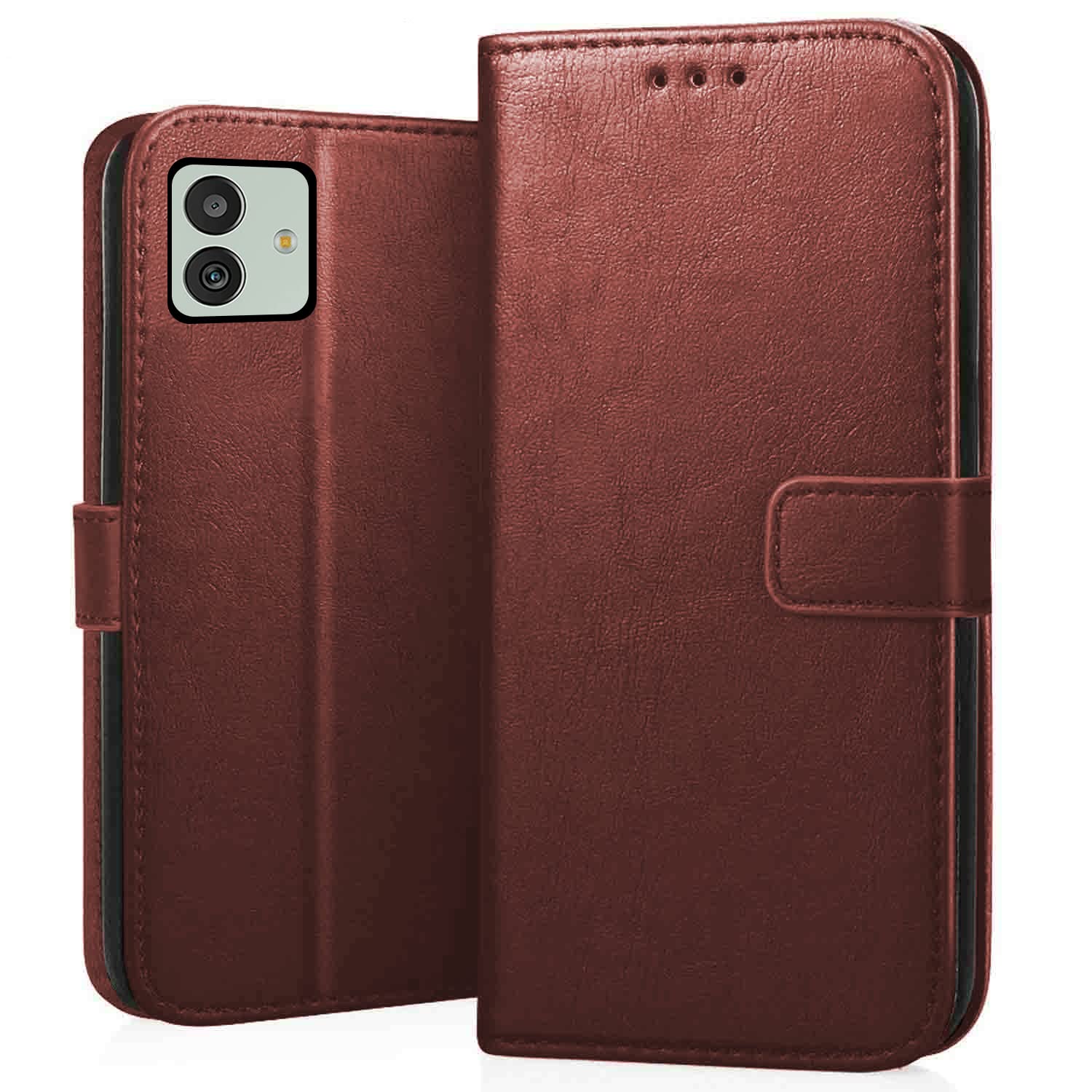 CEDO Samsung Galaxy M13 (5G) Flip Cover | Leather Finish | Inside Pockets & Inbuilt Stand | Shockproof Wallet Style Magnetic Closure Back Case Flipcover (Brown) (B0B8SZTBN1) Amazon Price History, Amazon Price Tracker