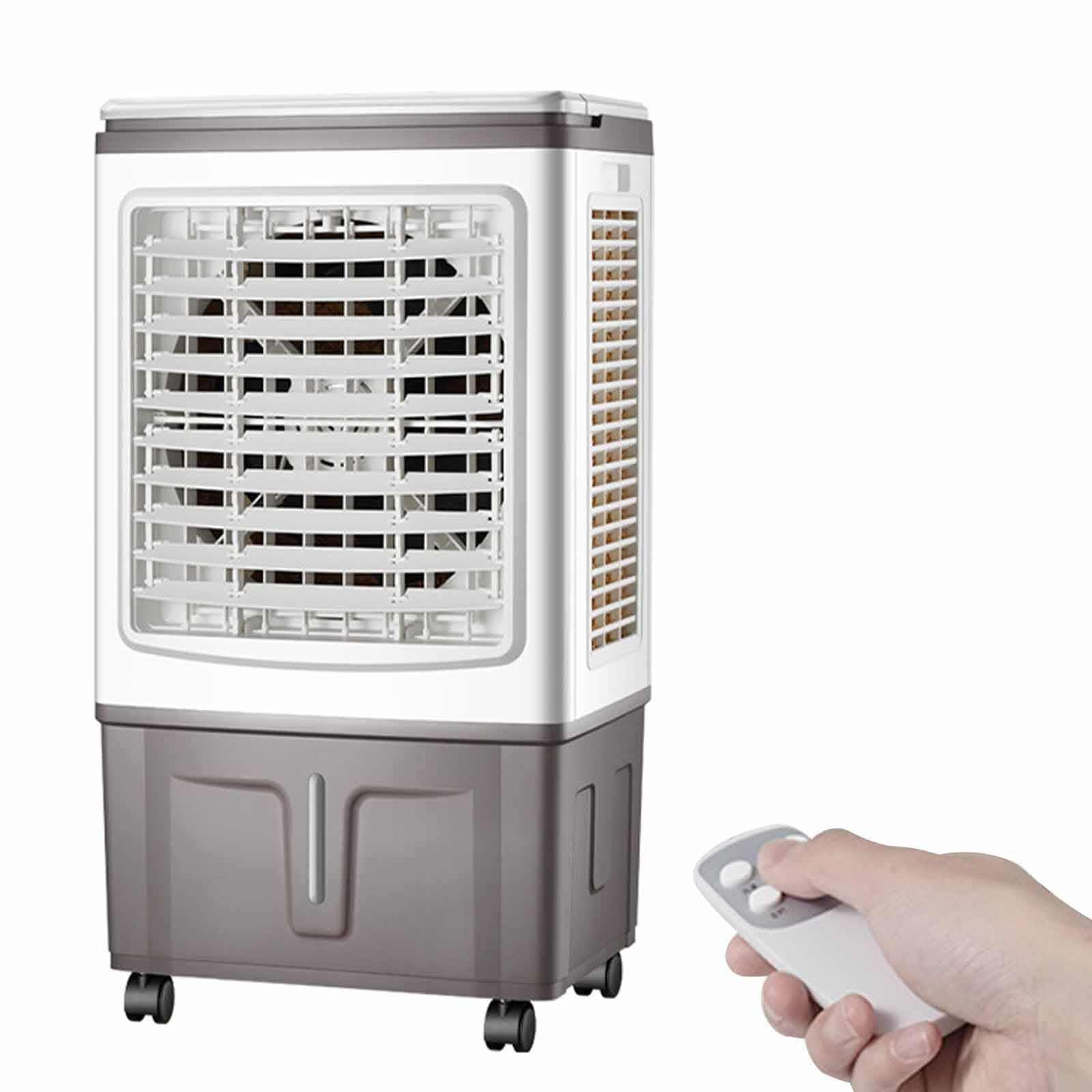 GTHTUHFD Portable Air Conditioner Cooler, 3-Speed Fan With 40L Water Tank, Wheels, Remote, For Indoor Outdoor Use,Remote control mod