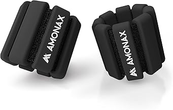 Amonax Adjustable Ankle and Wrist Weights Set, Fitness Leg Weights for Women Men, 1lb/2lb Pair for Strength Training, Pilates Weights Running Swimming Weights, Hand Arm Weights for Yoga, Dance