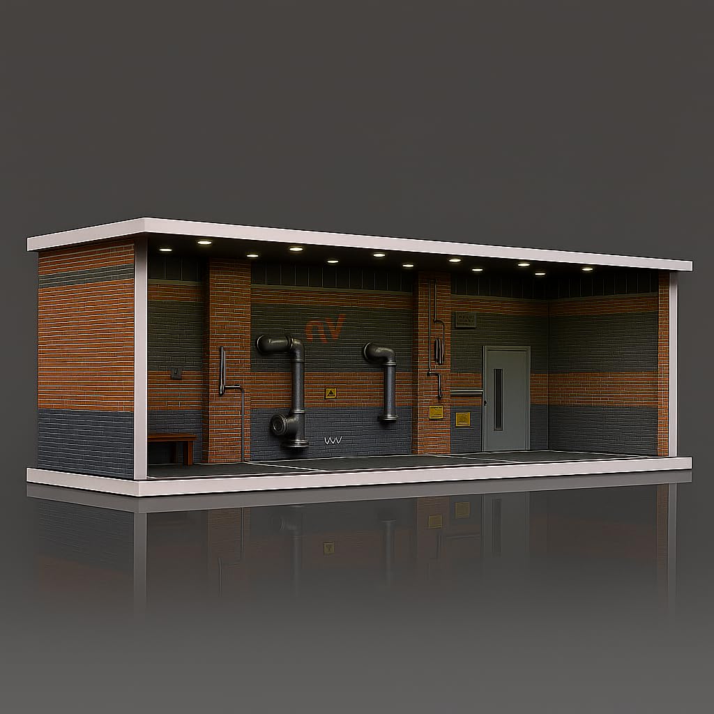 Old Factory Diorama Stack Display Case – Limited Edition