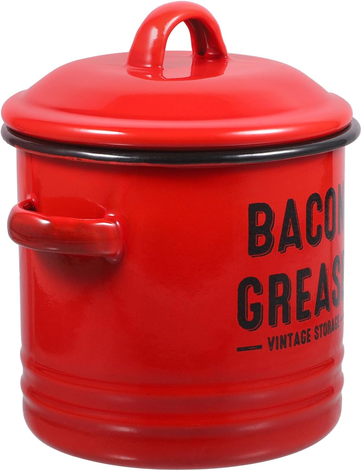 UPKOCH Ceramic Bacon Grease Container 600ml Enamel Bacon