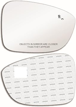 Blind Spot Convex Mirror Glass with Full Size Adhesive for 2018-2022 Honda Accord Passenger Side View Right RH