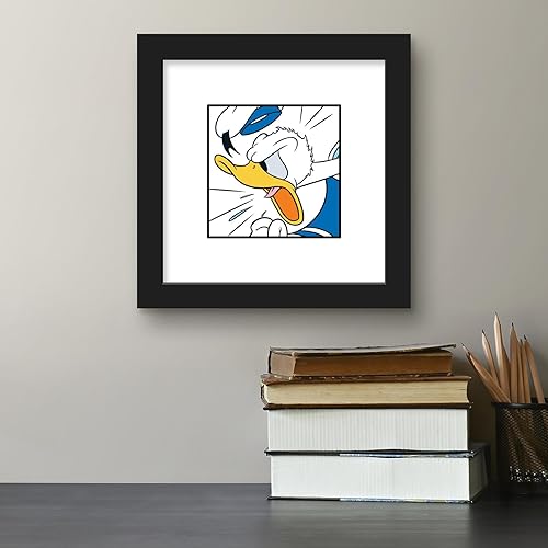 Miniatura 4 de Trends International Gallery Pops Disney Mickey and Friends - Arte de pared enojado de Donald Duck Expressions, versión enmarcada en negro, 12 x 12