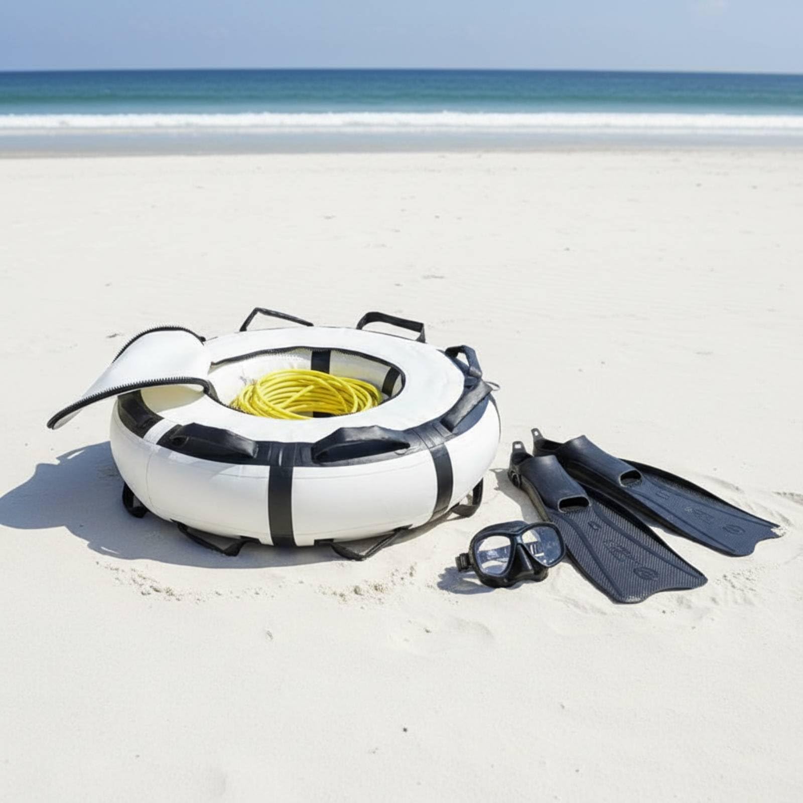 Freitauchboje schwimmfähig Schwimmboje fürs Freitauchen leicht sichtbar PVC Signalboje für Freitaucher, Taucher, See