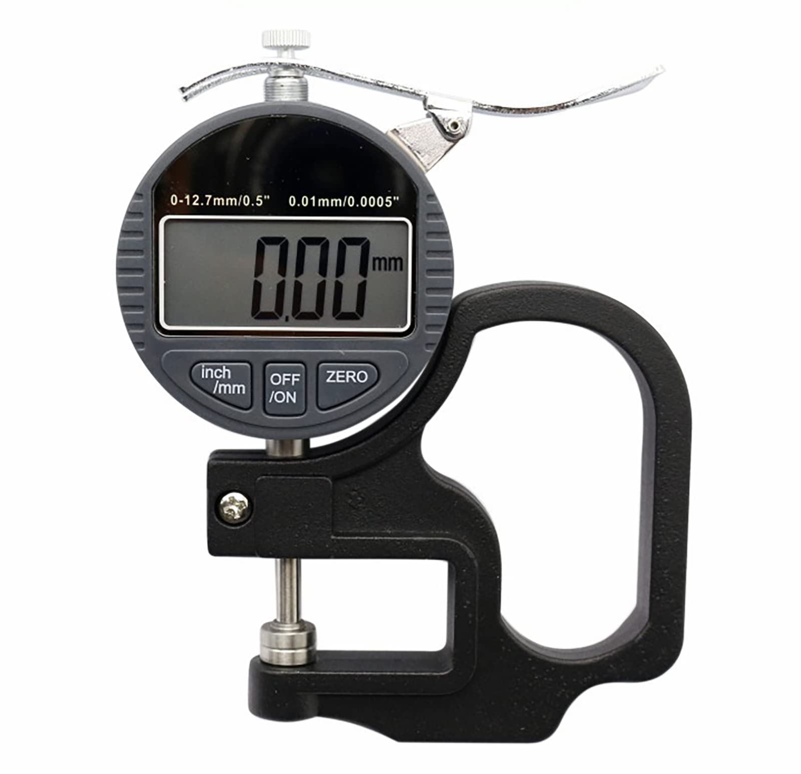 Beauenty Digital Thickness Gauge Mini Handheld Electronic Thickness Meter,0-12.7mm LCD Display Percentage Thickness Measuring Instrument for Paper and Plastic Film