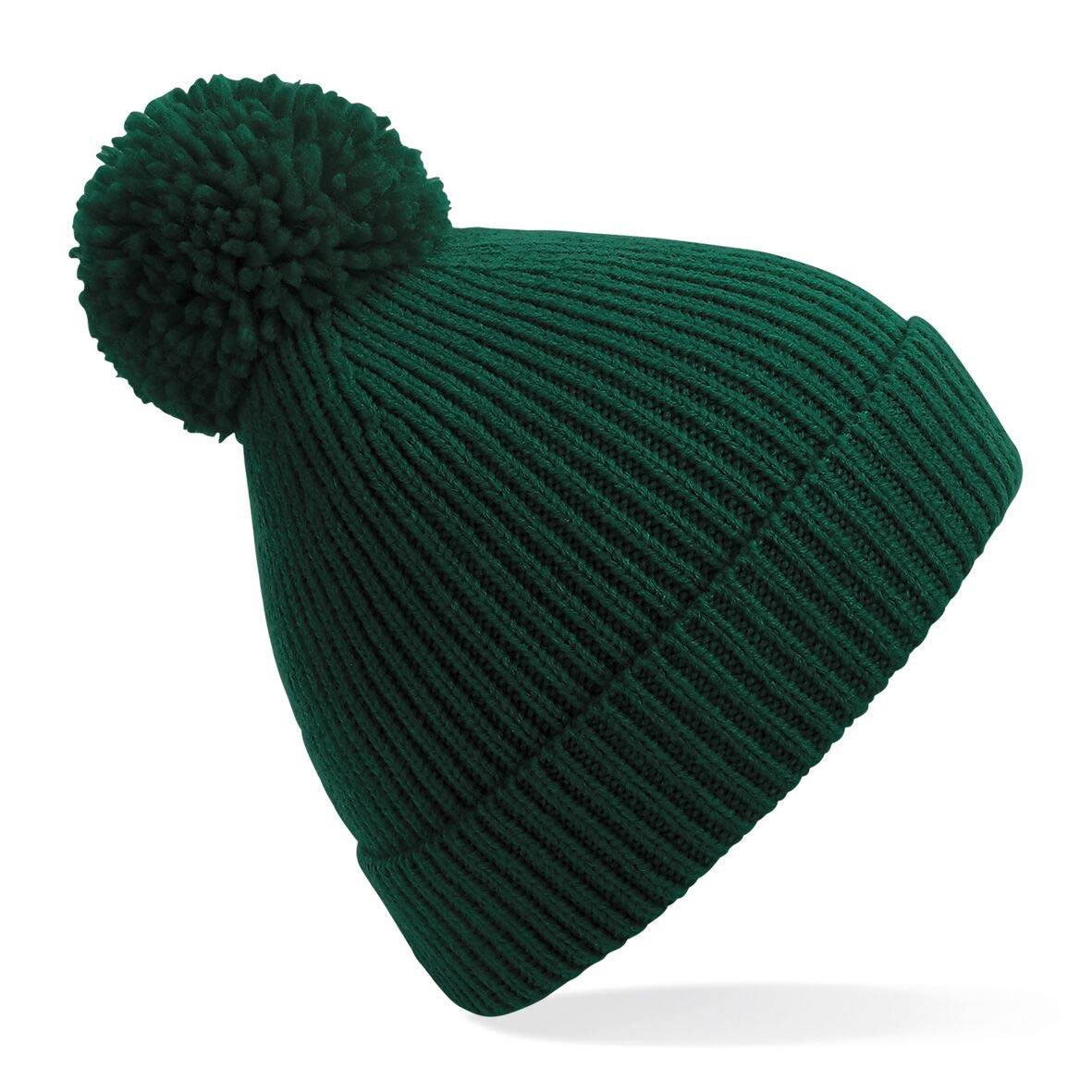 BeechfieldB382 Engineered Knit Ribbed Pom Pom Beanie