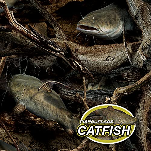 Fishouflage Cuttin’ Bait Catfish Cap – Men’s Camo Fishing Hat #TOP3