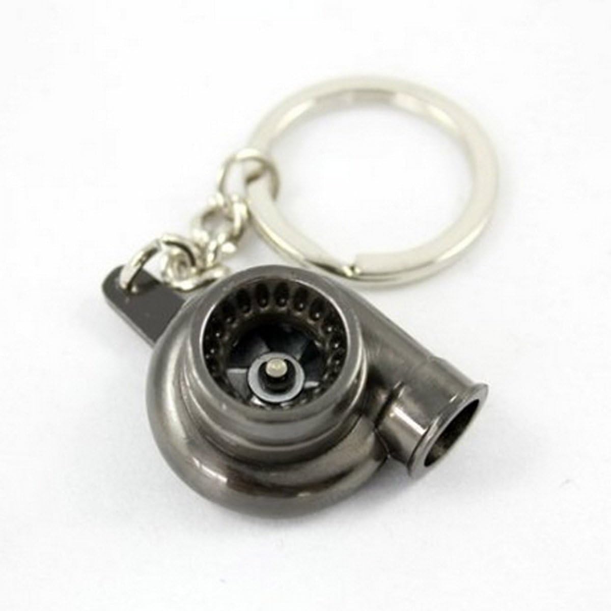 Onetone (Tm) New Creative Car Turbocharger Keychain Key Ring Turn the Turbo Accessory (Black Polish)