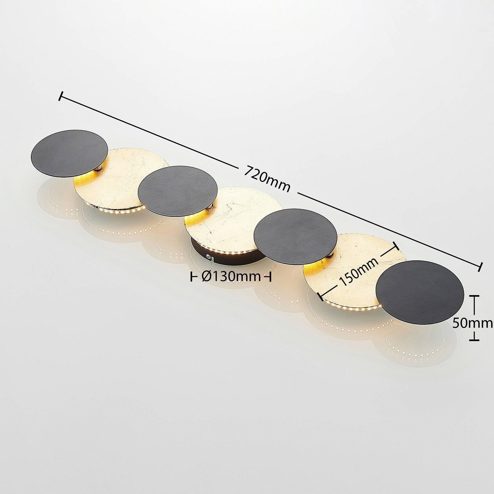 Lindby LED Wandleuchte, Wandlampe Innen Grazyna (Modern) in Schwarz aus Metall (7 flammig) - Wandstrahler Wandbeleuchtung Schlafzimmer/Wohnzimmer Wohnzimmerleuchte